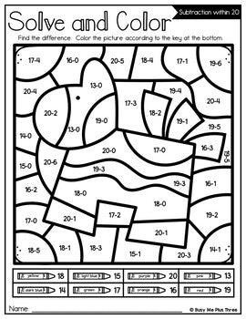 Color by Code CINCO DE MAYO Math Activities {Addition & Subtraction to 20}