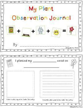 Plant Life Cycle Worksheets, Observation Journal, Crafty & Posters