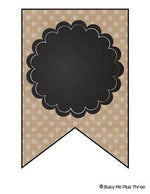 Editable Banners 40 Different Burlap and Chalkboard Pendants