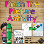 Finish the Picture Writing Activity BUNDLE Morning Work and Stations