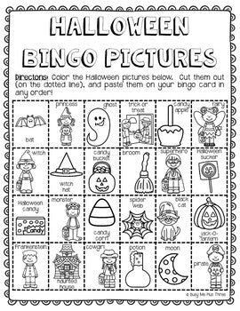 Halloween Bingo Activity DIY {DO IT YOURSELF} a Cut and Paste Activity for Kids