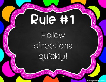 Editable Rule Posters Neon & Chalkboard Melonheadz Edition, Rules