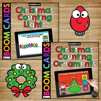 Christmas Boom Cards™ Counting to 10 BUNDLE with 6 Decks for Distance Learning