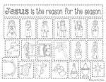 Christmas Activity Nativity Sentence Strip Headband, Jesus {Black Line & Color}