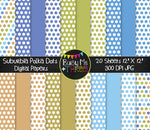 Suburbia Polka Dots Digital Papers {Commercial Use Digital Graphics}