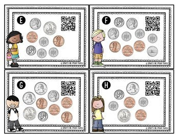 Counting Coins Money Scoot Activity Game