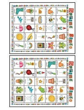 Spring Bingo Activity {25 Different Bingo Cards}