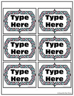 EDITABLE Labels for Classroom Organization, Decor, Stripes & Polka Dots