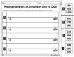 Number Line Strategy Missing Numbers Up to 1,200 on Open Number Lines