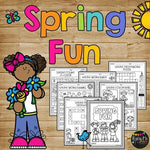 SPRING Activities BUNDLE with Bingo, No Prep Worksheets, Color by Number