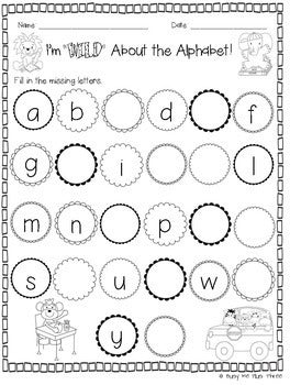 Back to School Worksheets and Activities, Math & Literacy, Crafty