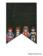 Superhero Editable Banners {Chalkboard Theme}