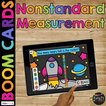 Nonstandard Measurement BUNDLE BOOM CARDS™ Distance Learning Kinder First Grade