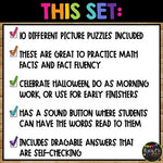 Boom Cards™ Halloween Math Puzzles Digital Learning Activity, Mystery Pictures