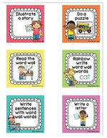 Early Finishers Activities Signs EDITABLE, Classroom Management Bright Chevron