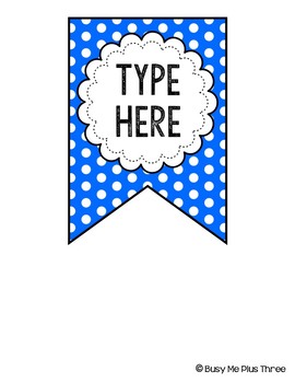 Editable Banners BRIGHT POLKA DOTS Rainbow