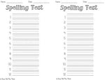 Spelling Test Papers and Spelling Pretest Pages {10, 12, 15, & 20 Word Lists}