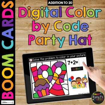 100th Day Boom Cards™ DIGITAL Color by Code BUNDLE, 8 Decks Add & Subtract