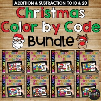 ALL Holidays and Seasons Color by Code BUNDLE Boom Cards™