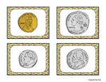 Identifying Coins Money Activity Center Worksheet, Kindergarten & First Grade