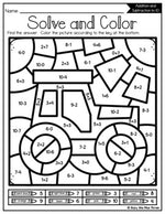 Color by Code FARM ANIMALS Color by Number {Addition & Subtraction to 10}