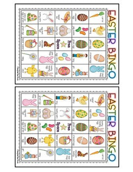 EASTER BINGO Activity Game {25 Different Bingo Cards}