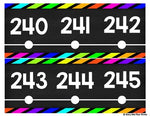 Number Line Classroom Decor, Chalkboard & Neon Black {-100 to 250}