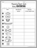 Measuring in Centimeters and Inches Cards, 2nd Grade Common Core, Stations