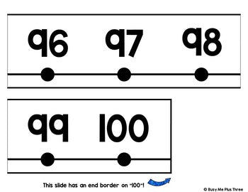 Classroom Decor Number Line LOW INK VERSION with BLACK NUMBERS {-100 to 250}