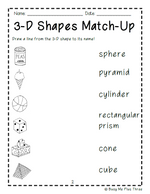 3D Shapes Book, Solid Shapes, Kindergarten, First, & Second Grade