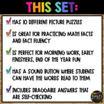 End of the Year Boom Cards™ Digital Math Puzzles Mystery Pictures Summer