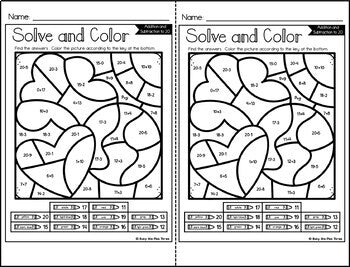 Color by Code Martin Luther King Math Activities {Addition & Subtraction to 20}