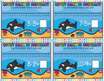 Number Line Addition and Subtraction with Number up to 20 Task Cards