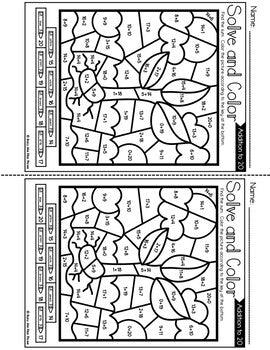 Back to School Activities SCIENCE Color by Code {Addition & Subtraction to 20}