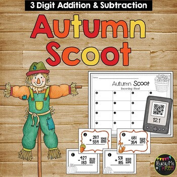 Second Grade Math Stations Scoot Games Addition and Subtraction HOLIDAY EDITION