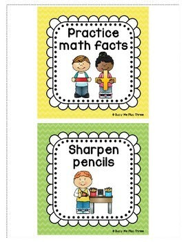 Early Finishers Activities Signs EDITABLE, Classroom Management Bright Chevron