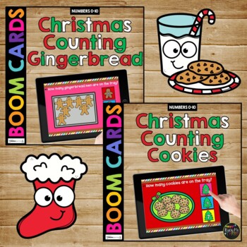 Christmas Boom Cards™ Counting to 10 BUNDLE with 6 Decks for Distance Learning