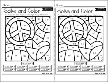 Color by Code Martin Luther King Math Activities {Addition & Subtraction to 10}