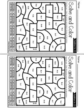 Color by Code SYMBOLS {Addition & Subtraction to 10 & 20} Mystery Picture