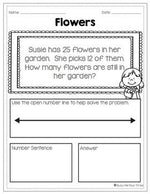 Word Problems BUNDLE Booklet {Base Ten, Number Line, Hundreds Chart}