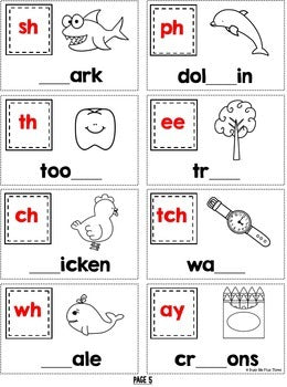 PHONICS CARDS Match Up, Sounds, Chunks, Game and Interactive Book