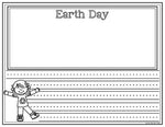 Earth Day Activities for Writing and Math | Color by Number and Writing Pages