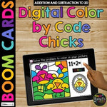 Easter Boom Cards™ BUNDLE Color by Code Set for Fact Fluency, 6 Decks