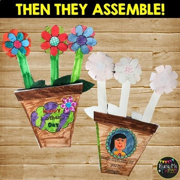 Mother's Day Craft Writing Activity Flower Pot Gift for Mom