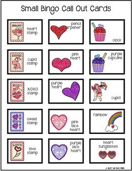 Valentine's Day Activity Bingo Game Glittery {25 Different Bingo Cards}