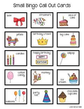 Birthday Bingo Activity Game {25 Different Bingo Cards with ONE Winner}