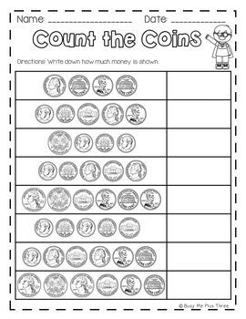 Money Book Activity, Money Worksheet, Money Posters & Songs