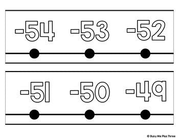 Classroom Decor Number Line LOW INK VERSION {-100 to 250}