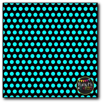 Polka Dot Mix on Black Digital Papers {Commercial Use Digital Graphics}