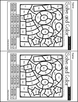 Color by Code 100th Day of School Activities {Addition and Subtraction to 10}